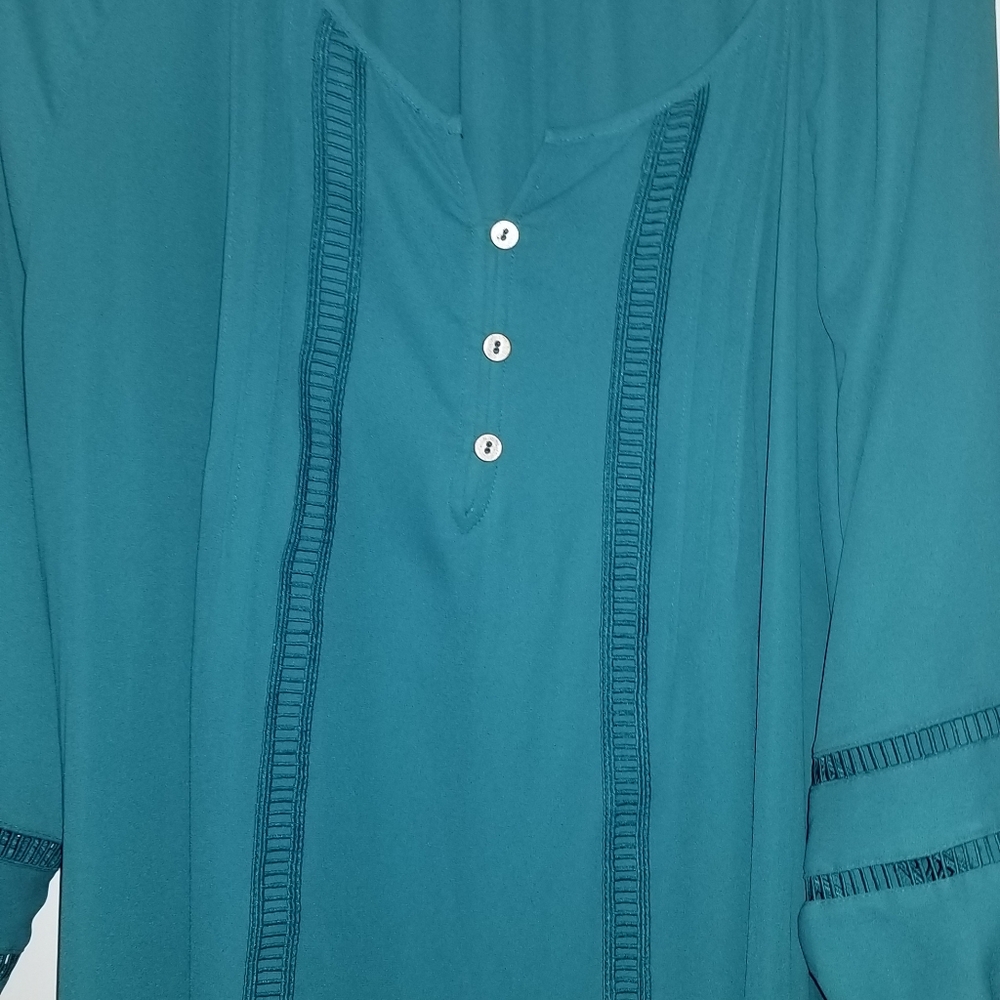NWOT Catherine's Teal Blouse